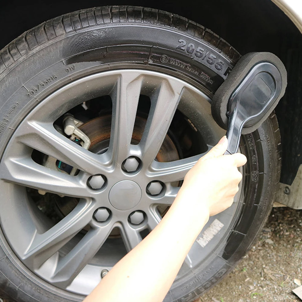 

Car Wheel Polishing Waxing Sponge Brush With ABS Plastics Long Handle Washing Cleaning Tire Contour Dressing Applicator