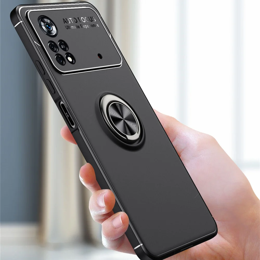 

For Xiaomi Poco X4 Pro Case Shockproof Protective Magnetic Ring Cover For Poco Poko Pocco Little X4Pro X 4 Pro 4Pro X4 Pro 5G