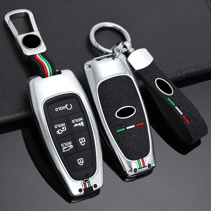 

Car Remote Key Fob Case Full Cover Shell For Hyundai Sonata Nexo DN8 Santa Fe TM Tucson NX4 Staria Ioniq 2020 2021 2022 Keychain
