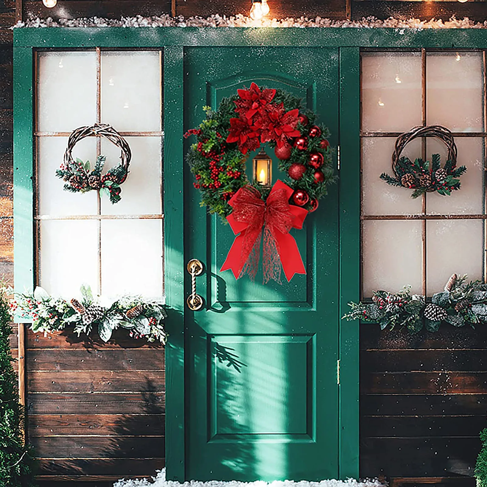 

Светодиодная Рождественская лампа, осветительный венок, креативная Праздничная гирлянда, украшения для магазина, для дома