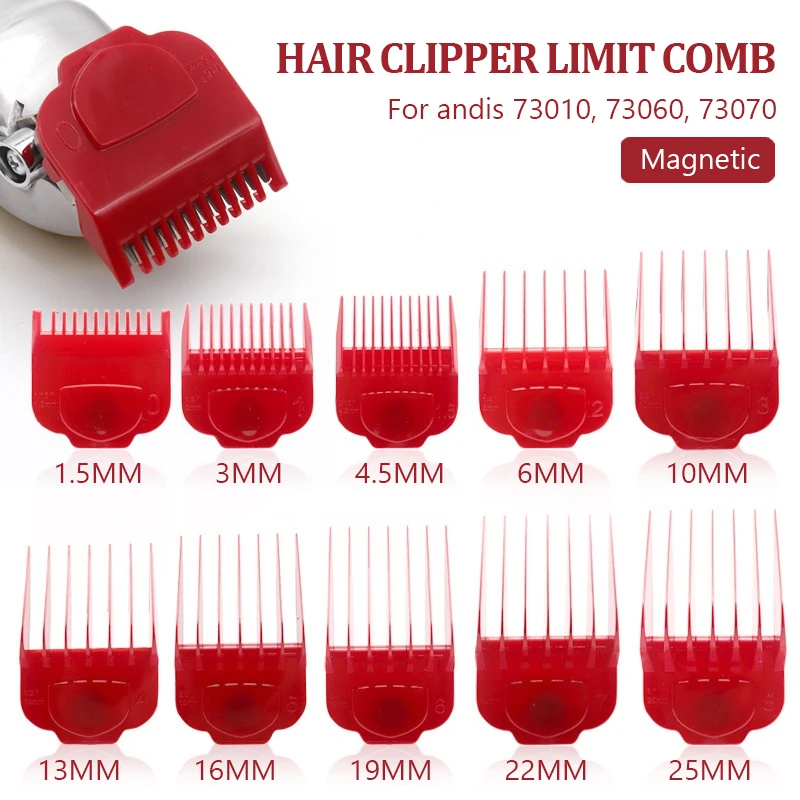 

10 Pcs Magnetic Hair Clipper Guards Cutting Guide Combs Set For Andis Clipper Trimmer Replacement Limit Comb Guards Attachment