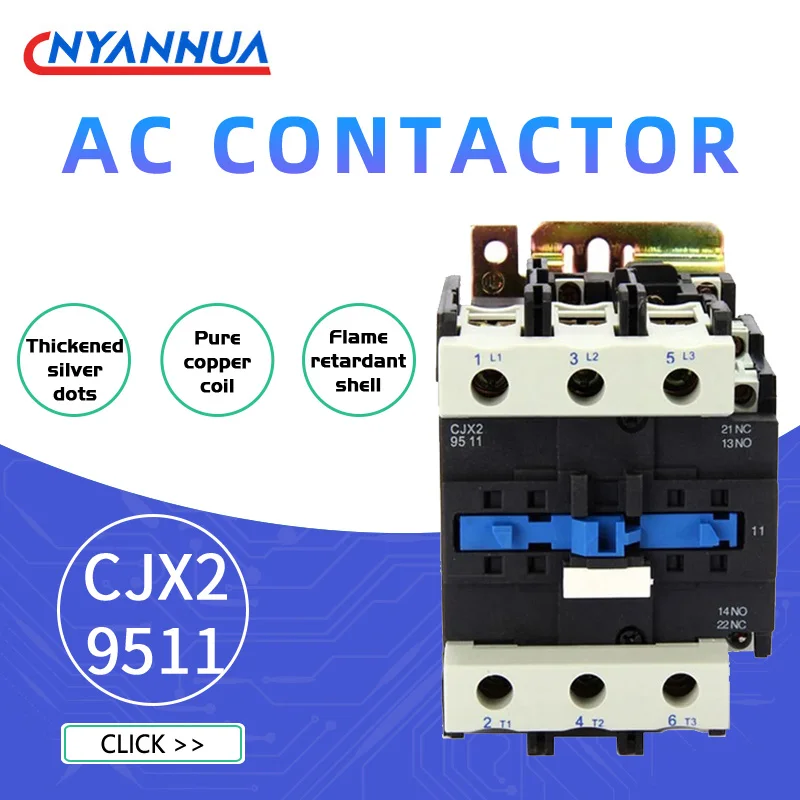 

LC1-D 95A 3P, серебристый контактный дисплей, контактор переменного тока 1NO 1NC, 220 В, 380 В, 110 В, 36 В, 24 В