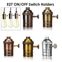 e26e27 vintage industrial light bulb switch holder antique retro edison fitting green bronzecopper lighting accessories
