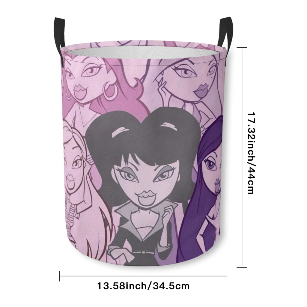 Бытовая тканевая корзина для грязной ткани ведро хранения милая кукла Братц