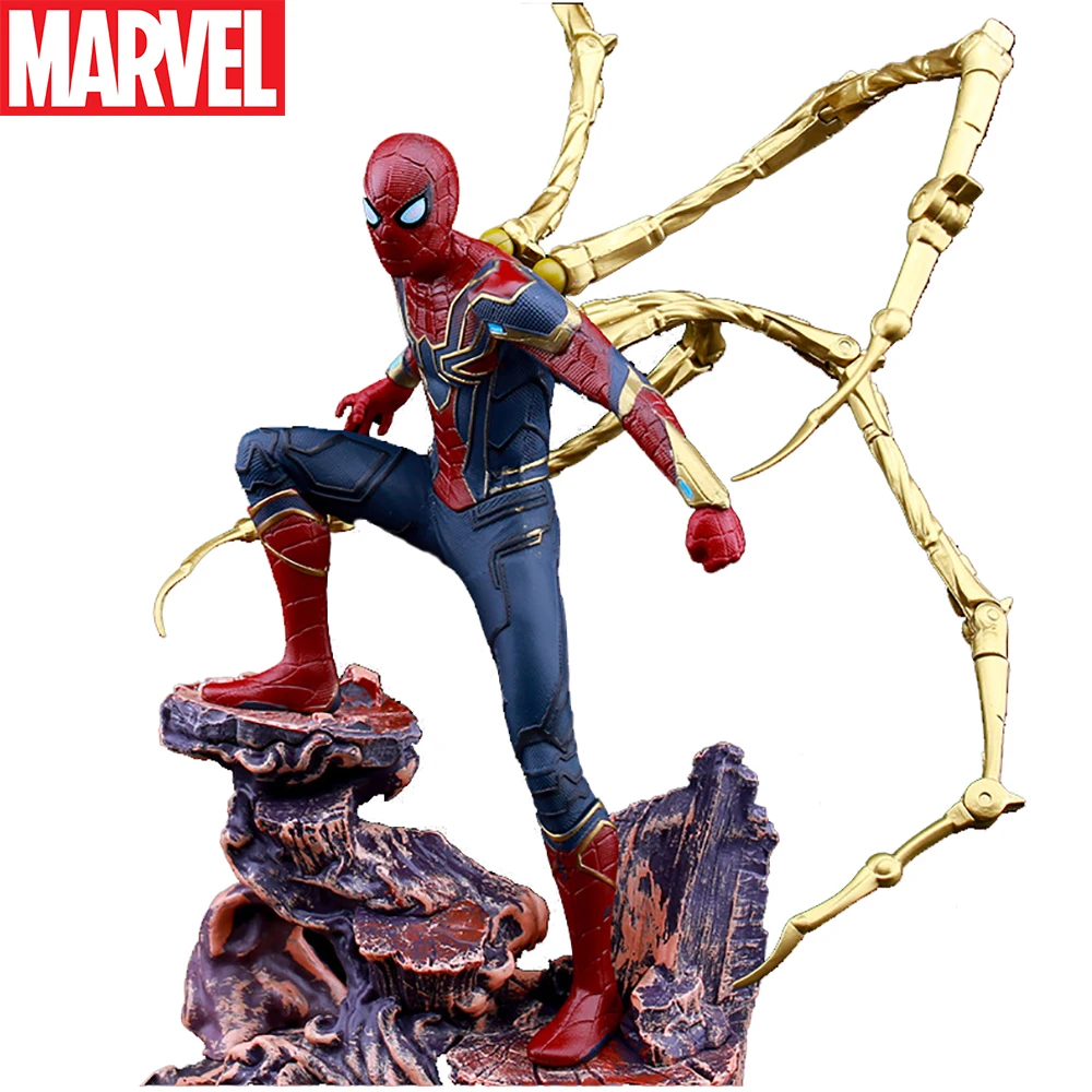 

Фигурки супергероев Marvel «мстители» для мальчиков, крутой Человек-паук, Железный человек, модель черной вдовы, детские игрушки, подарки для д...