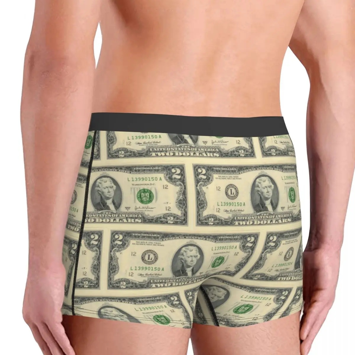 Винтажные мужские боксеры доллар банкнот женское нижнее белье забавные мягкие