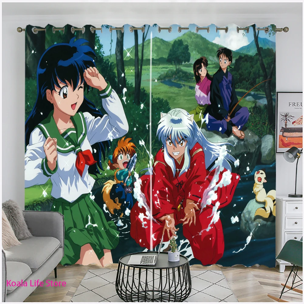 

Anime Inuyasha Shading Decoration Curtain Home Textile Bedroom Window Drapes 3D Printing Living Room Kids Window Treatment