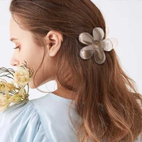 korea flower hair claw clip for women girls barrette crab hair claws ponytail hairpins decorate barrette headwear accessories