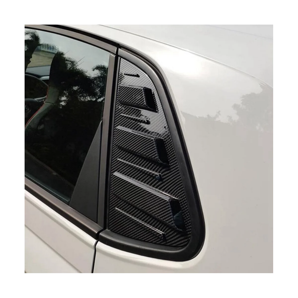 

Треугольные наклейки на задние стекла автомобиля, наклейки на крышки жалюзи для 2011-2017 дюймов, наклейки на крышки из АБС-пластика (углерод)