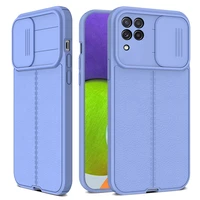 phone case for huawei p40 lite case slide camera lens protection back cover p30 lite oft lychee pattern shockproof phone coque