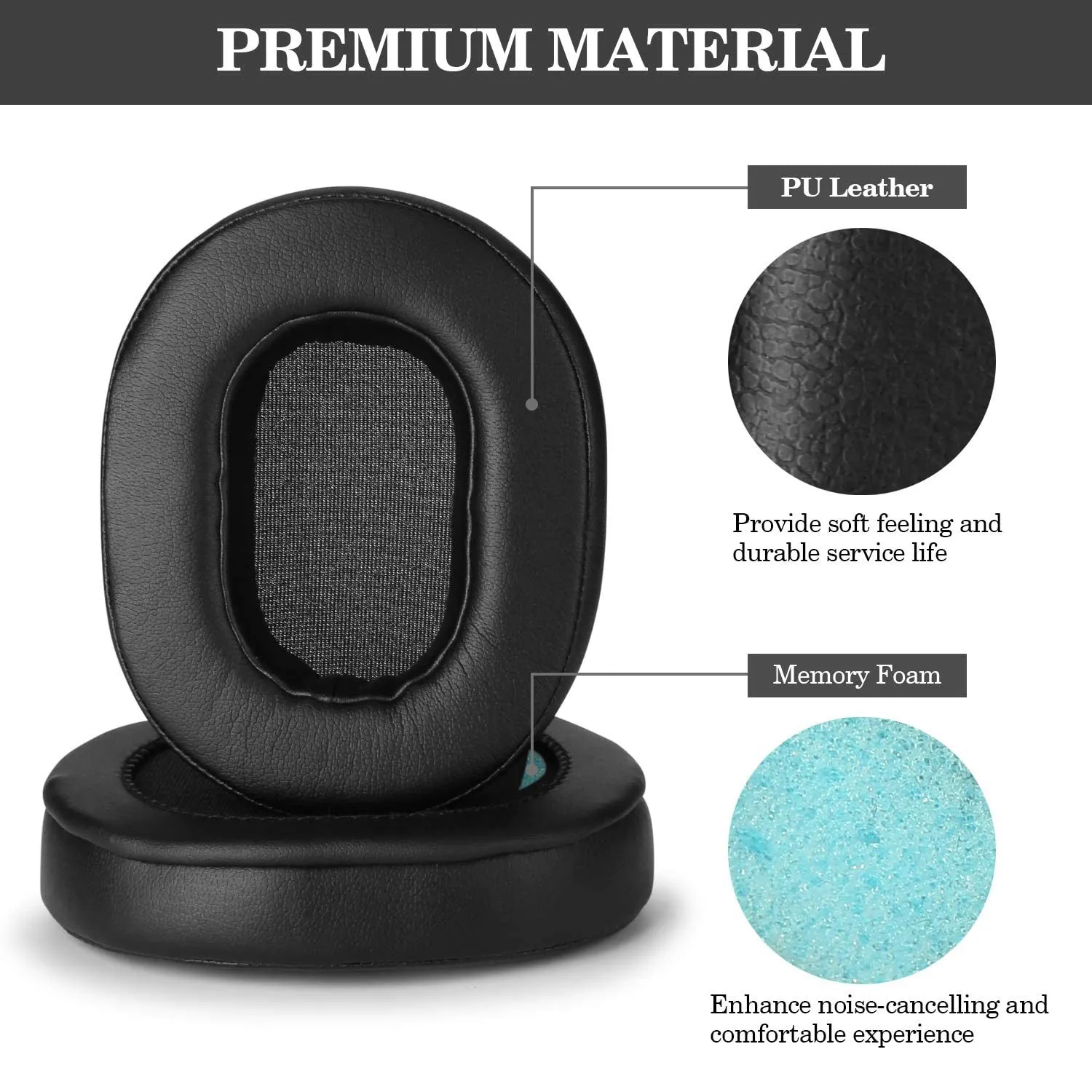 Амбушюры из пены с эффектом памяти сменные амбушюры для ATH M50X подходят Audio Technica M40X