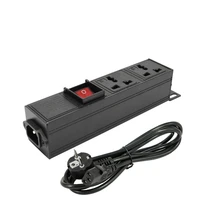 new pdu power strip with switch control with 2 ways universal outlet sockets with power led indicator c13 interface