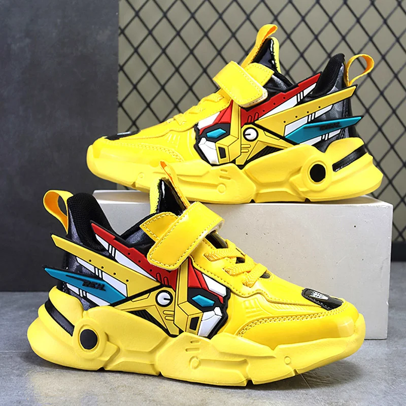 

Children Tennis Kids Boys Casual Shoes Fashion Breathable Mesh Sneakers 5-10y Lightweight Sole Schoole Flats Yellow,Blue,Red