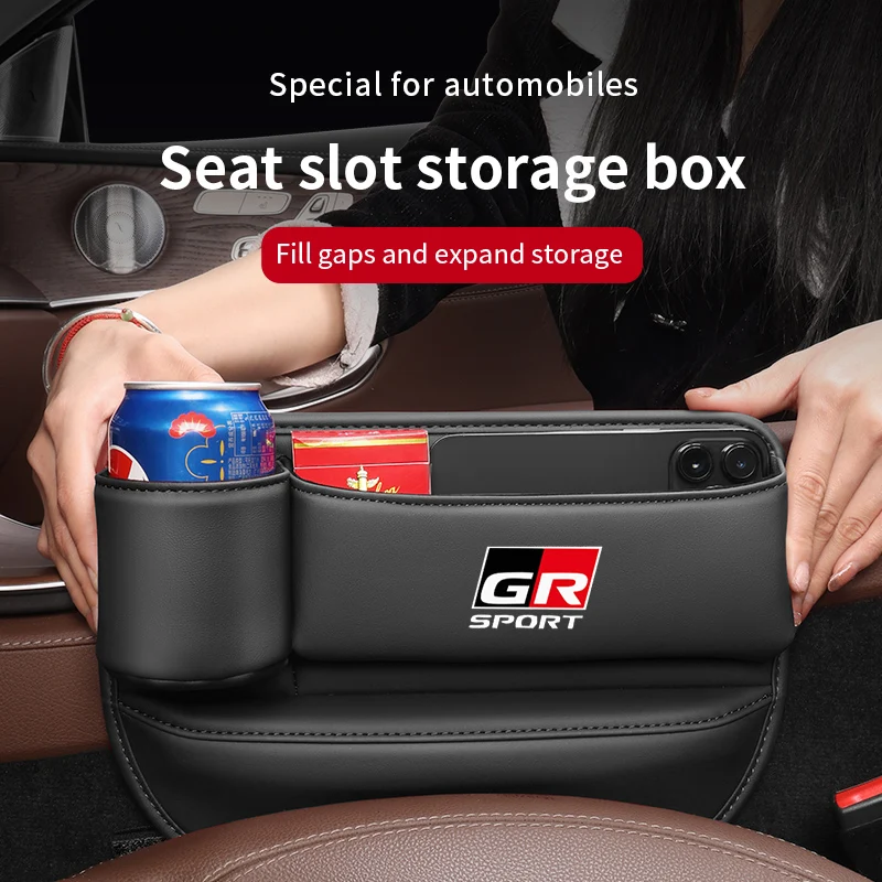 

Шкатулка для хранения щелей на сиденье автомобиля GR SPORT для Toyota YARiS Supra Corolla Prius Harrier Camry Tacoma RZ аксессуары для автомобильного интерьера