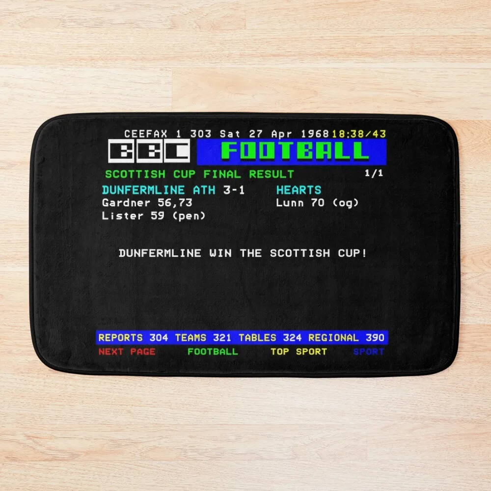 Dunfermline 1968 шотландская чашка CEEFAX Коврик для ванны коврик ванной комнаты