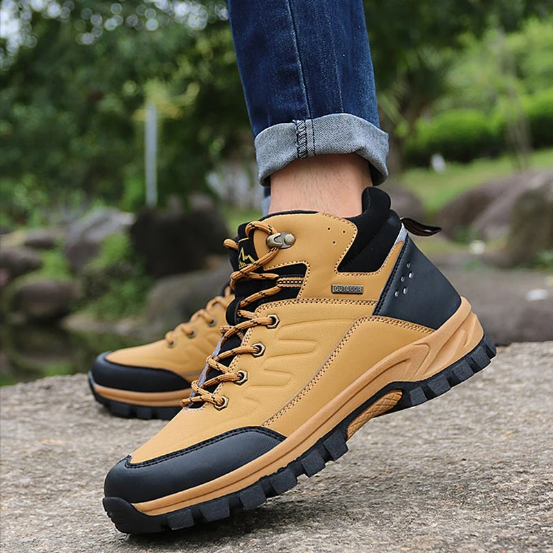 Mens Hiking Shoes Tactical Boots Comfortale Lace Up Casual Field Sneakers Outdoor Life Waterproof Shoes