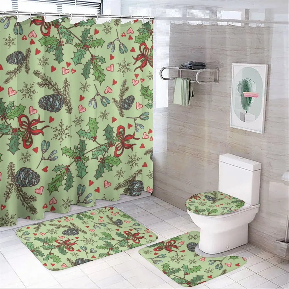 

23 Pcs Bathroom Accessories Sets with Shower Curtain, Toilet Lid Rug, Contour Mat and Bath Mat