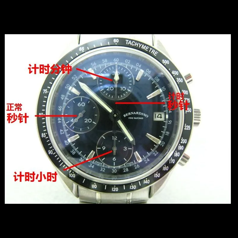 

Bernardino timing sports watch Complex movement 7750（made in China）