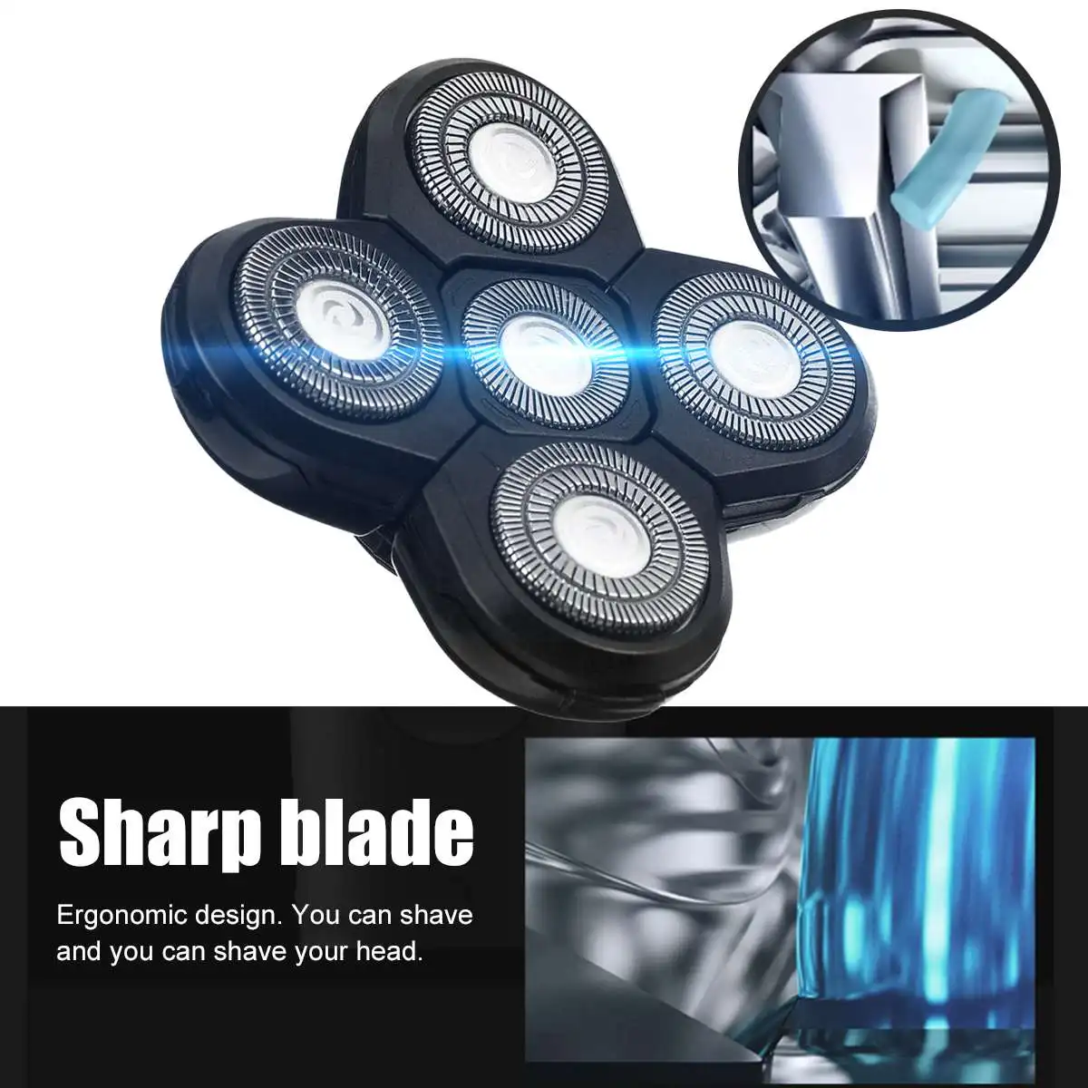 

Мужская сменная бритва 4D, 1 шт., бритва для мужчин, головка для бритья, искусственные лезвия, умная плавающая головка с дополнительной головк...