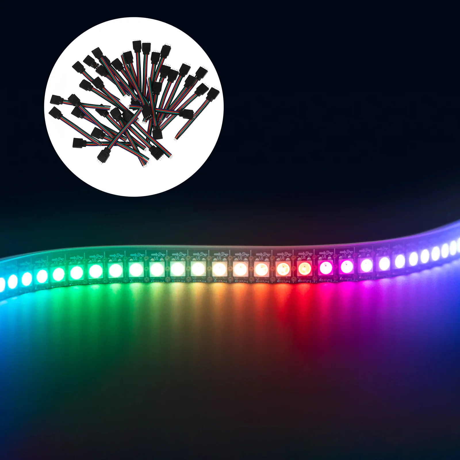 

Led Connector Strip Wire Cable Ribbon Cablesadapter Lights Connectors Jumper Rope Controller Rgb Male Female Lamp Pin Kit Tape