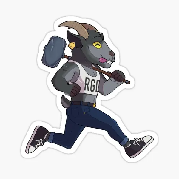 

Fork Nite Goat 5PCS Stickers for Cute Living Room Window Car Stickers Laptop Luggage Cartoon Room Decorations Anime Funny Home