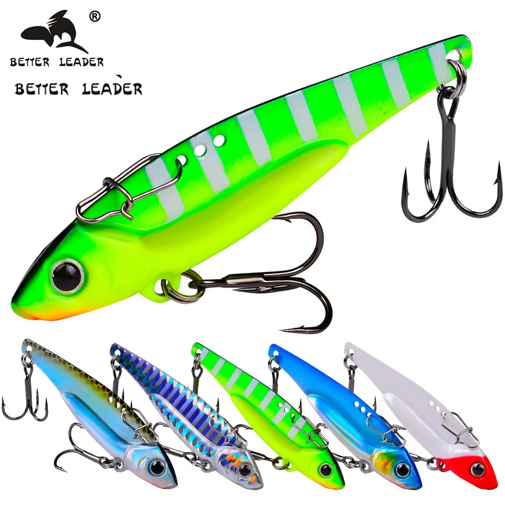 

Better Leader Metal Vib Blade Lure Fishing Lures 3D Eyes Sinking Vibration Baits Artificial Vibe for Bass Pike Fish Perch