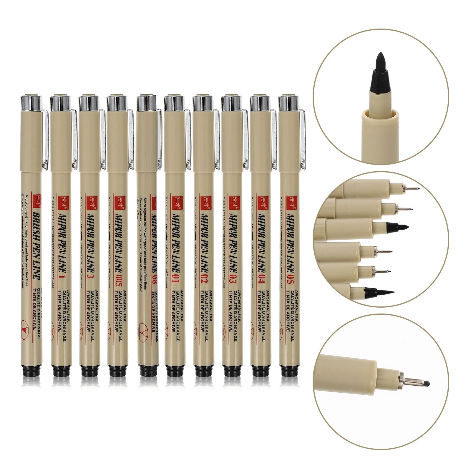 

Penspen Liner Black Marker Drawing Tip Finemicro Pigment Acrylic Ink Color Set Journaling Multi Function Sketching Markers