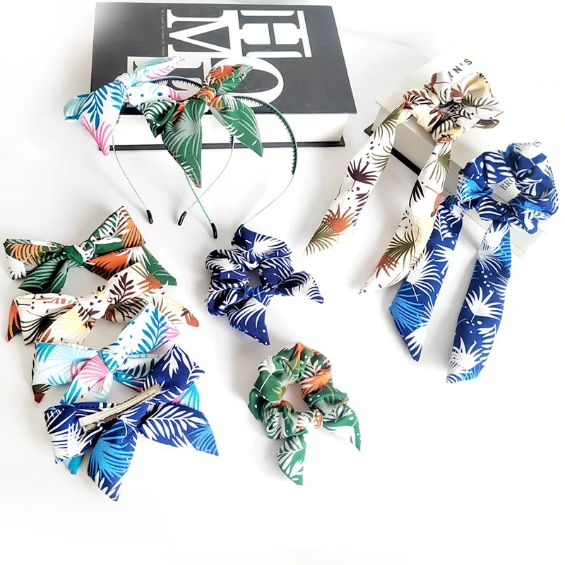 

Fashion Floral Printed Scrunchie Elastic Hair Band For Women Hair Scarf Bows Rubber Ropes Girls hairpin Hair Ties Hair Accessory