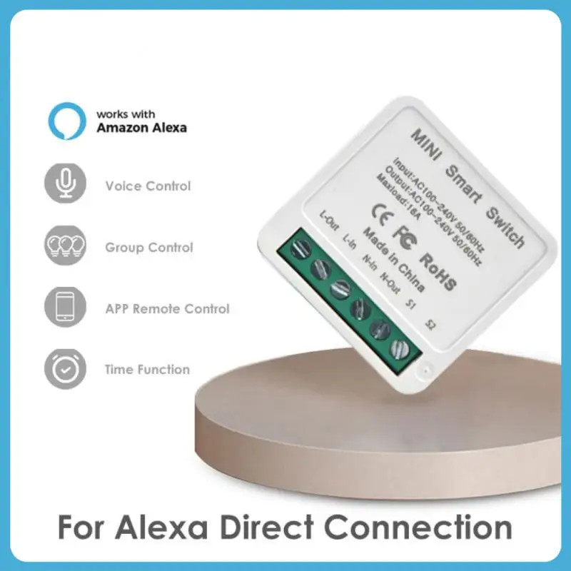 

Bluetooth Mesh Smart Switch Module For DIY 16A AC 100-240V 50/60Hz Smart Home Automation For Alexa Direct Connection