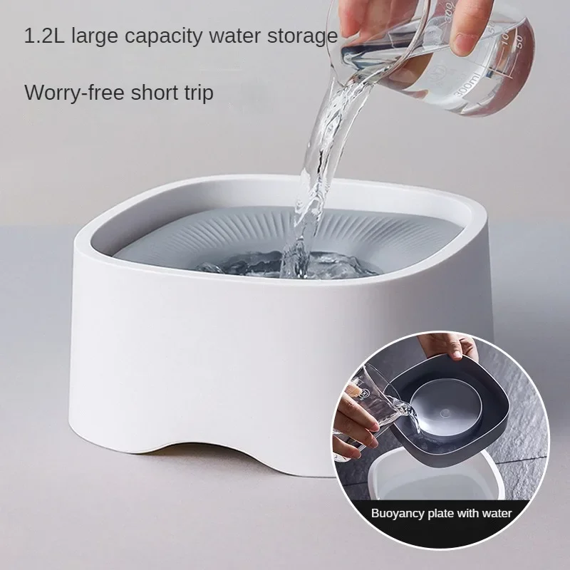 Миска для путешествий без проливания медленная поилка/диспенсер собак кошек 1 2 л