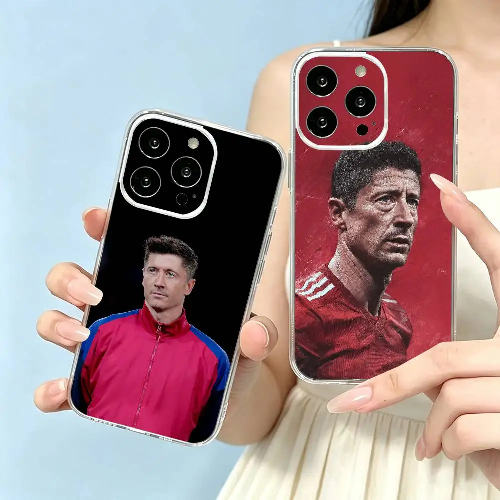 Фото Чехол для телефона R-Robert Lewandowski для iPhone 17 16 15 14 13 12 11 Mini Pro Max Plus, прозрачный чехол, подарок №1