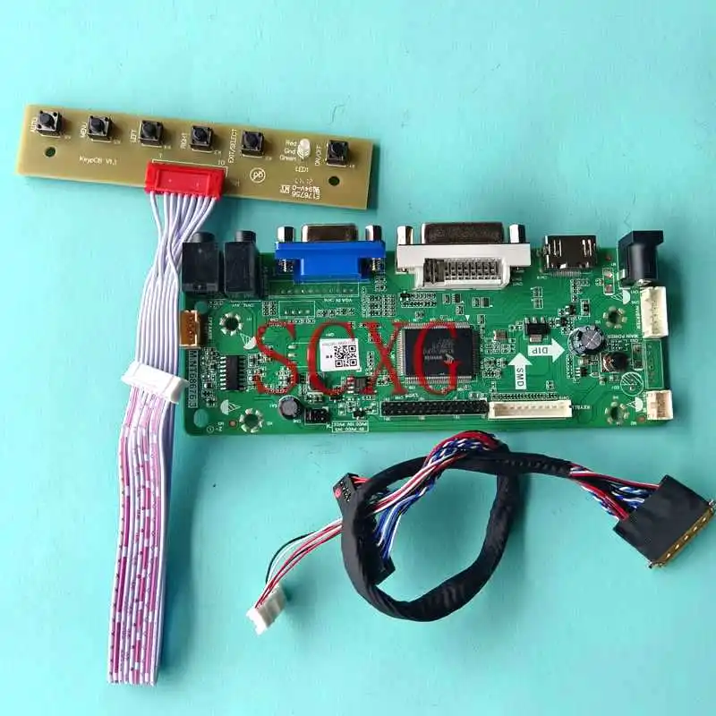 

Laptop Display Screen Controller Board Fit LTN173KT01-A01/H01/K01/T01 HDMI-Compatible 17.3" DIY Kit 1600*900 VGA DVI LVDS 40-Pin