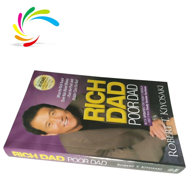 

New arrival factory wholesale paperback book print light weight paper Bestseller motivative stock rich dad poor dad book