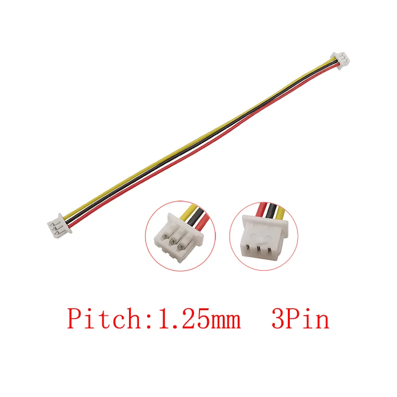 

Кабели JST 1.25mm 3 Pin 28AWG 10/25/20/30 см