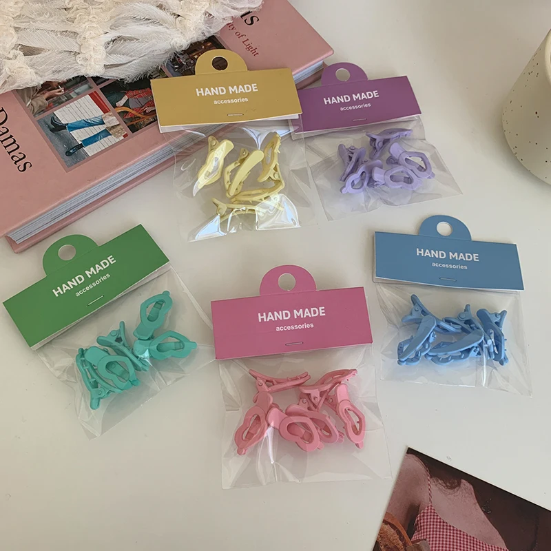 

5pcs Korean Heart Kawai Hairpin Hair Claw Clips Grips for Girls Women Children Kids Hair Barrette Accessories Crab Headband