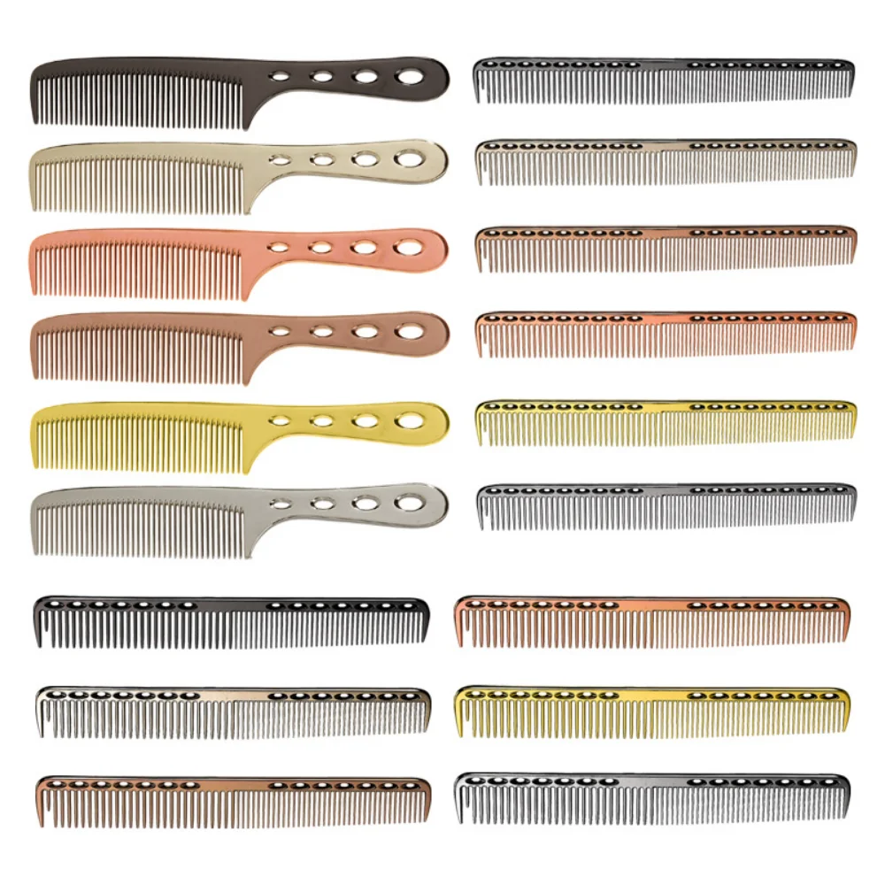 

1PC Metal Hair Comb Pro Hairdressing Combs Hair Cutting Comb Dyeing Hair Brush Barber Comb Accessaries Salon Hair Styling Tools