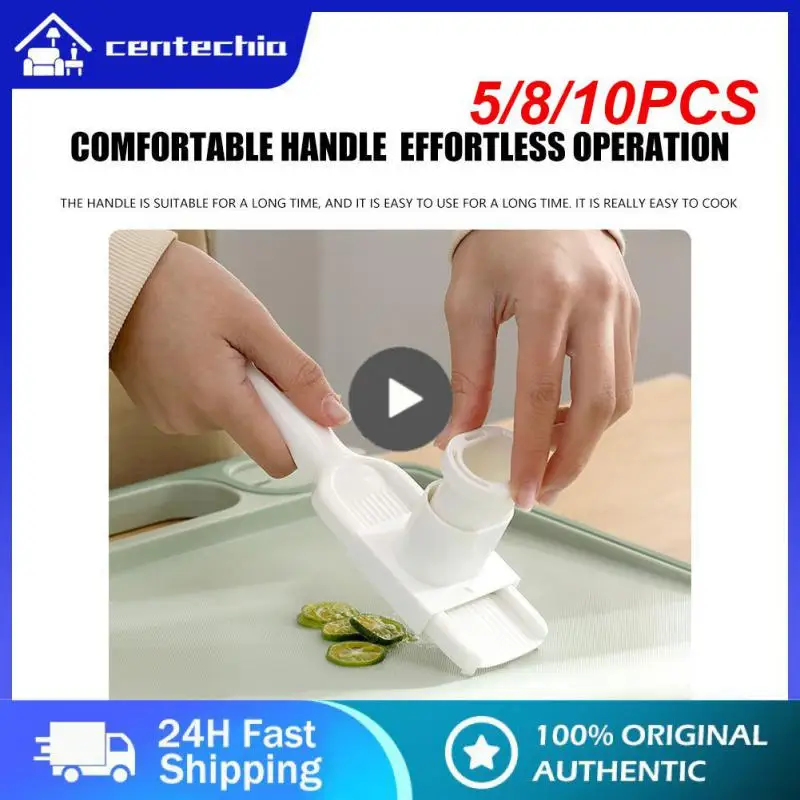 

5/8/10PCS Multifunction Ginger Slicing Grinding Tool Portable Sharp Knife Garlic Grinding Tool 2 In 1 Cutter Kitchen Gadgets