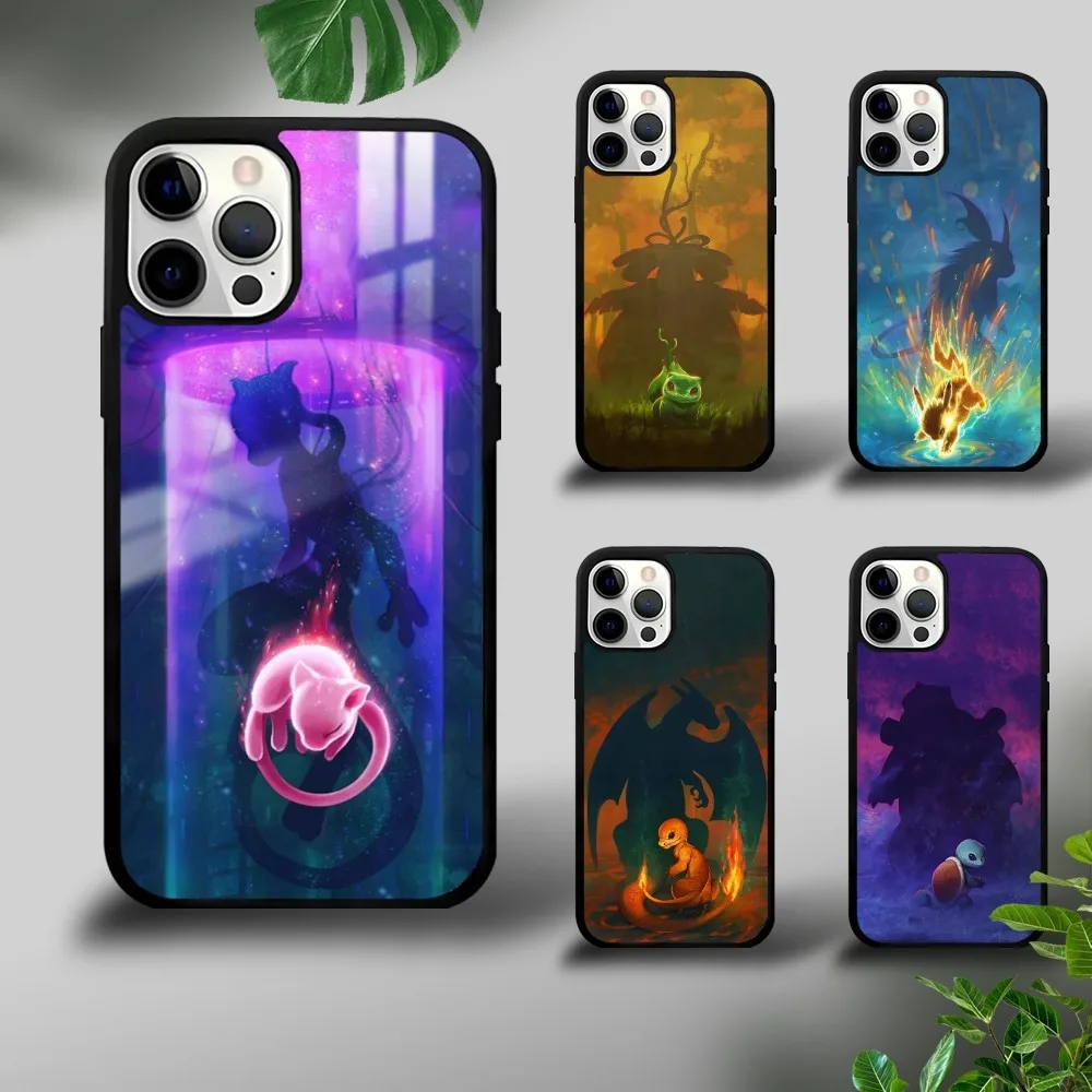 Чехол для телефона Mew and Mewtwo iPhone 16 15 14 13 12 11 Pro Xs Max Mini Plus Celulares Hard Funda