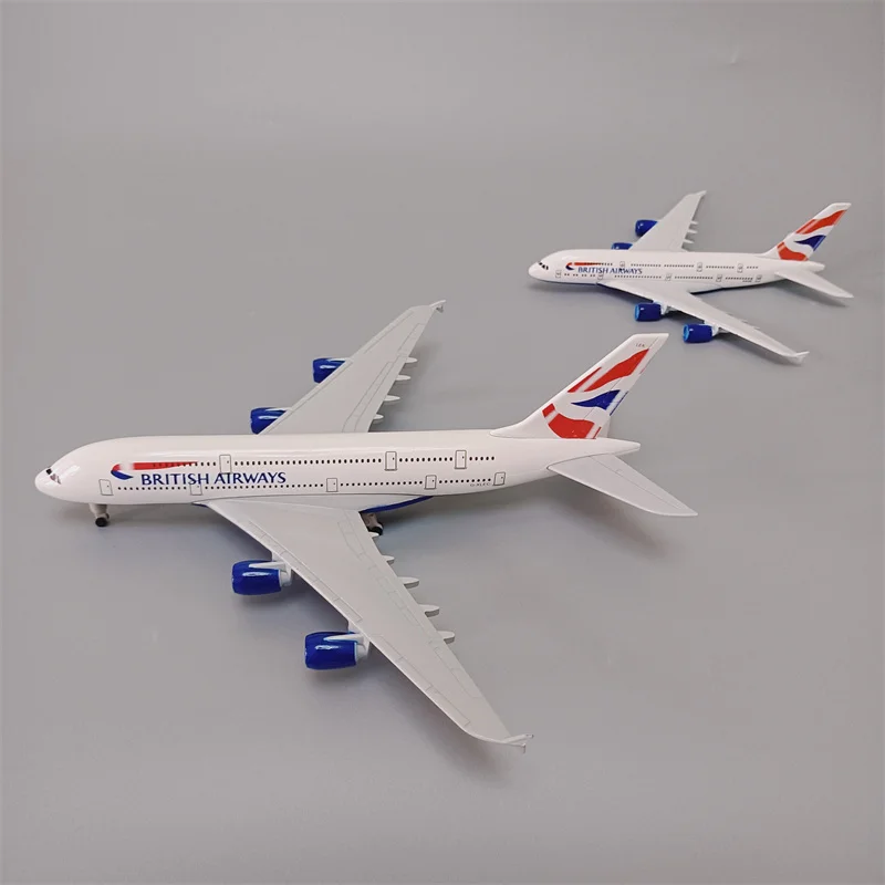 

16cm 20cm Alloy Metal British Airways AIRBUS 380 A380 Airlines Airplane Model Diecast Air Plane Model Aircraft w Landing Gears
