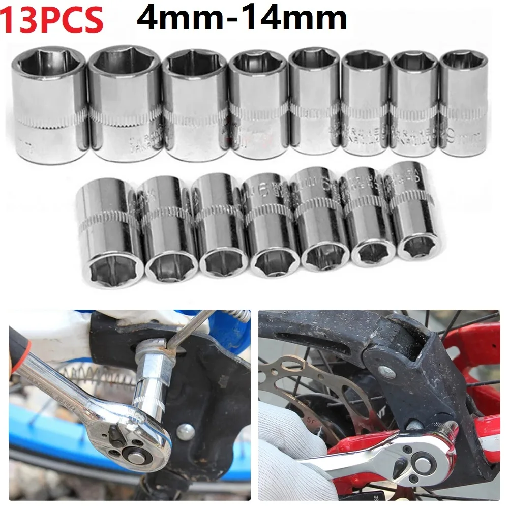 13Pcs 1/4 Inch Hex Socket Drive Hex Socket Wrench Head Set Nut Driver Set Screwdriver Set Nut Removal Hand Tools For Power Drill