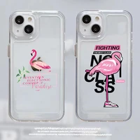 funda for iphone 13 case for iphone 13 12 11 pro x xr xs max mini 7 8 6 plus 13promax silicone animal flamingo cute clear case