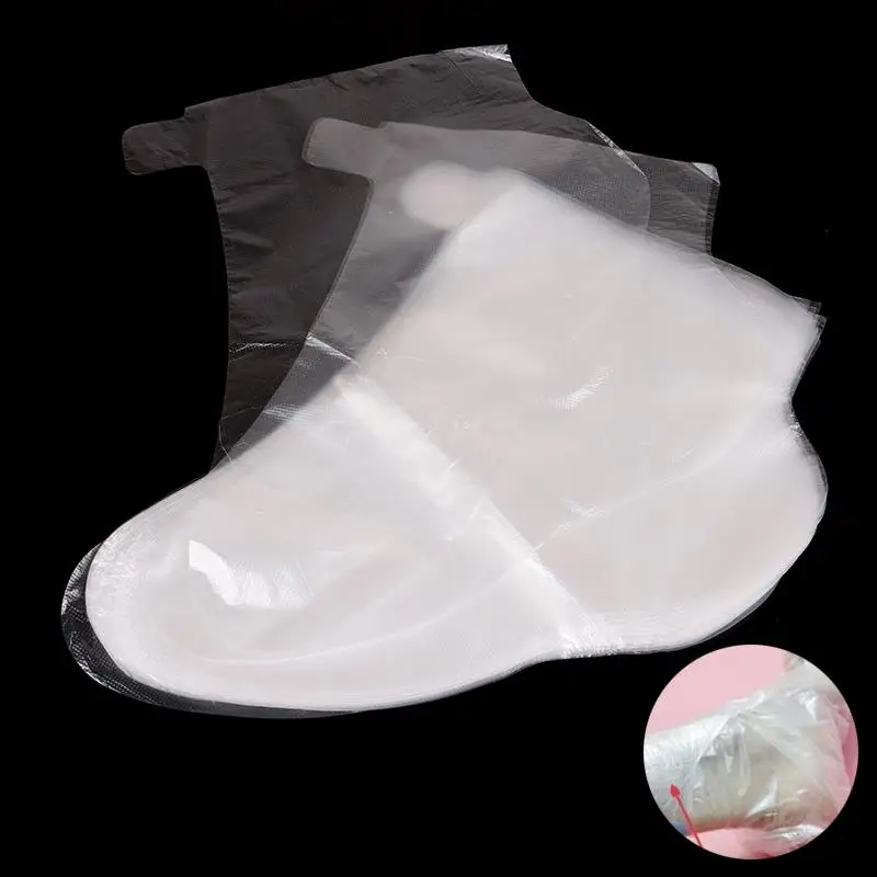

100pcs Disposable Foot Cover Transparent Film Foot Cover For Pedicure Prevent Infection Remove Chapped Foot Covers New