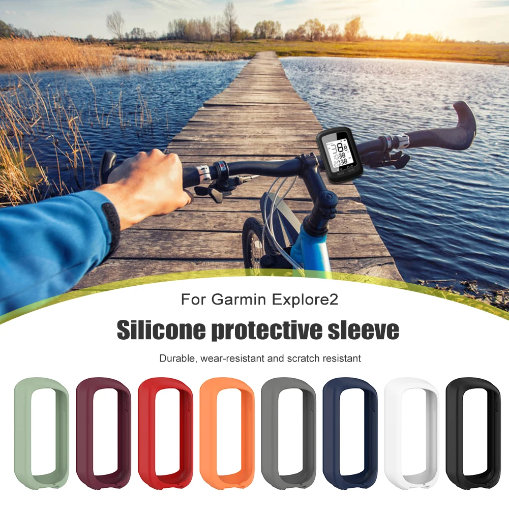 

Stopwatch Silicone Case Dustproof Anti-drop Bike Speedometer Watch Protective Cover Replacement Accessories for Garmin Explore 2
