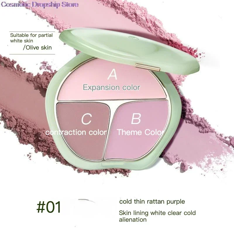 Timage 3-цветная палитра румян хайлайтер основа для растушевки полупрозрачная пудра