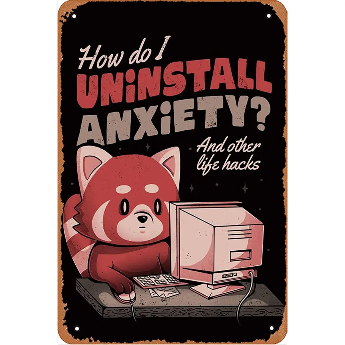 

How Do I Uninstall Anxiety Funny Tin Painting Tin Sign Metal Sign Vintage Metal Poster Cafes Game Club bar Home Wall Decoration