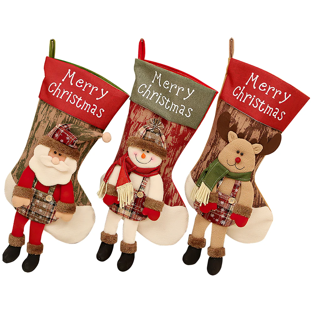 

Christmas Stocking Xmas DIY Noel Natal Christmas Decorations 2023 Home Ornaments Navidad Decor Garland