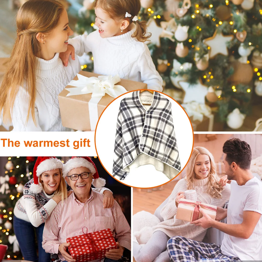 Теплая шаль одеяло с подогревом 3 настройки нагрева электрическая теплая