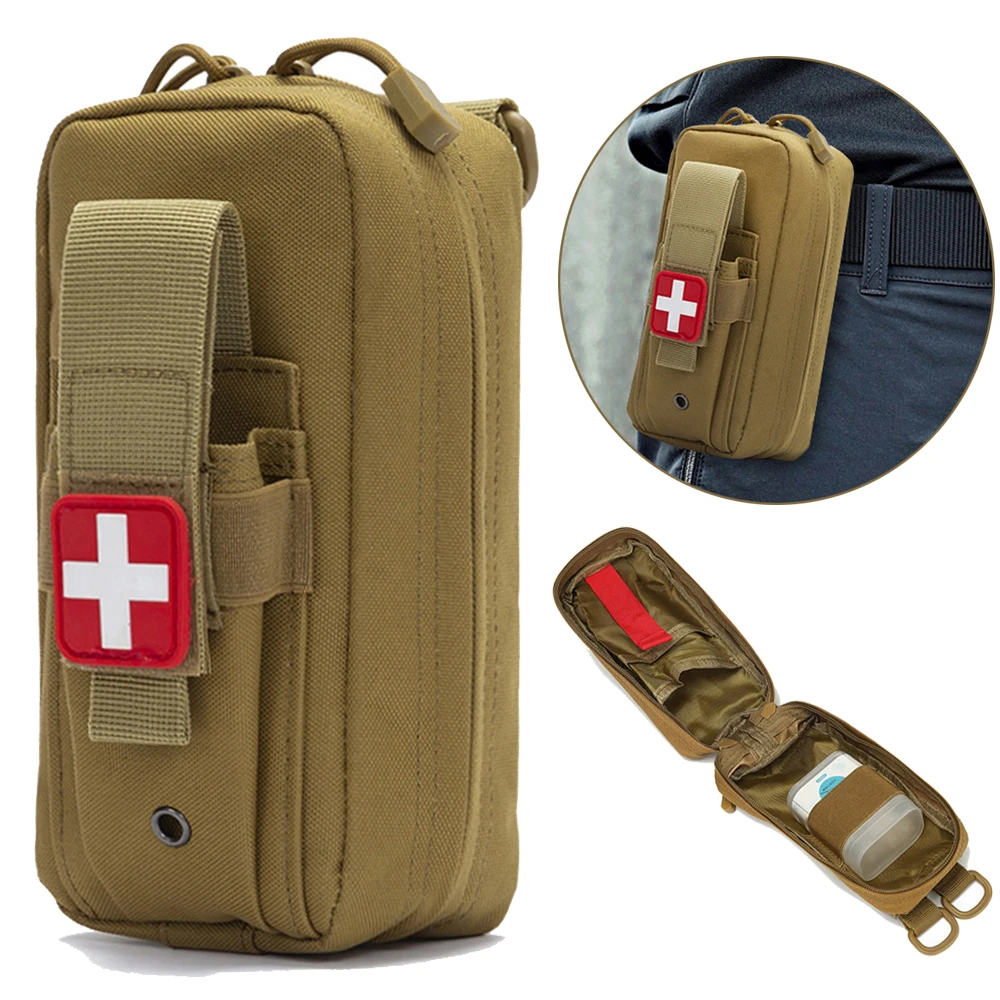 

Military Tactical MOLLE Medical Pouch Tourniquet Holder EMT First Aid Bag Outdoor Hunting Emergency Survival IFAK EDC Waist Pack