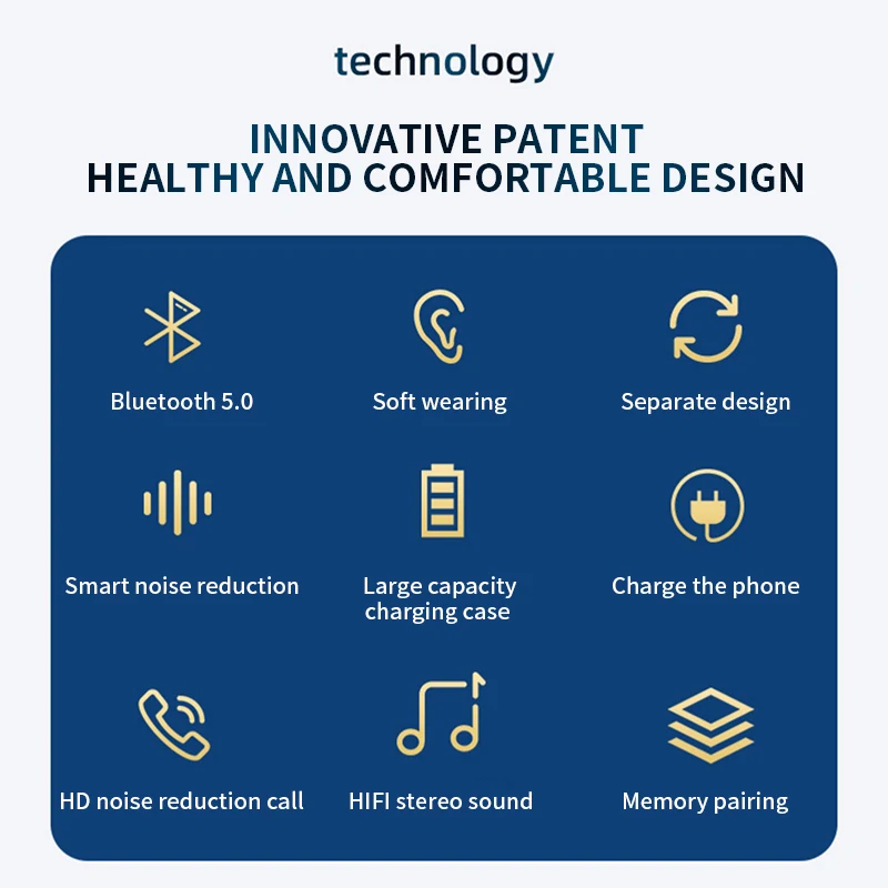 Bone Conduction TWS Earbuds Bluetooth Earphones Bass HiFi Stereo Wireless Headphone With Mic Sports Waterproof Headset for phone