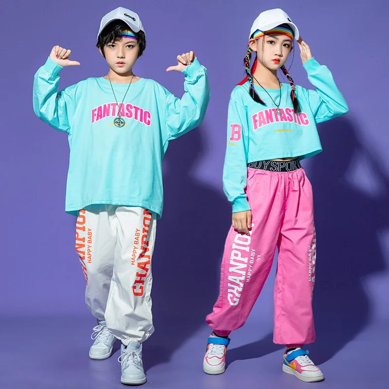 

Children's Street Dance Trendy Clothes Boys Hip Hop Suit Students Cheerleading Performance Clothes Girls Jazz Dance Performance